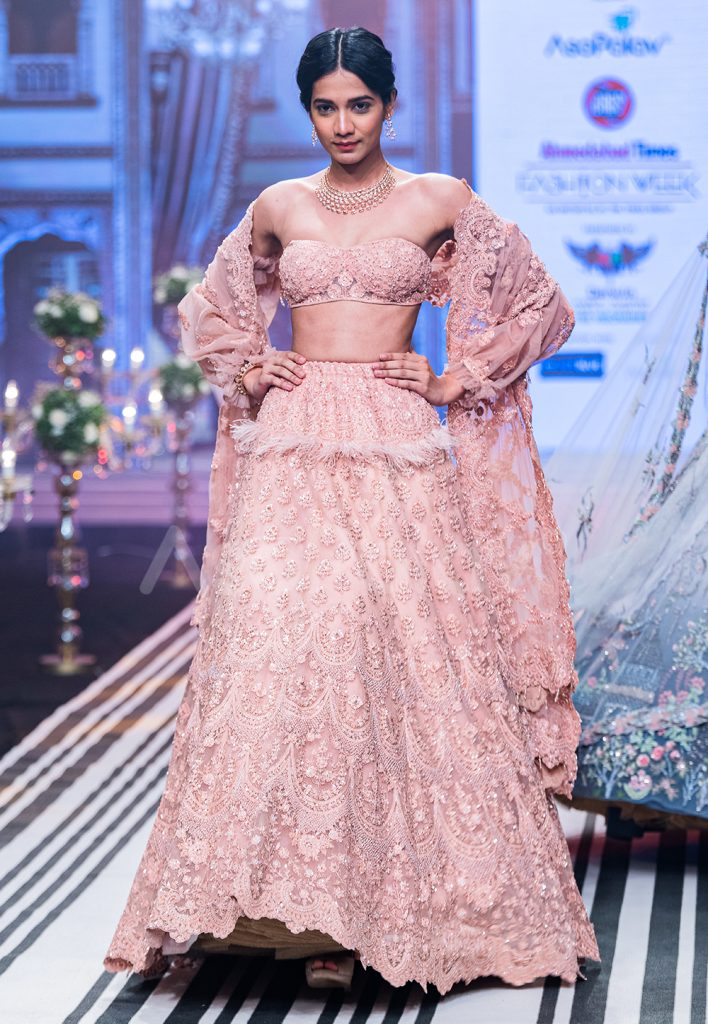 Lehenga with Off Shoulder Blouse