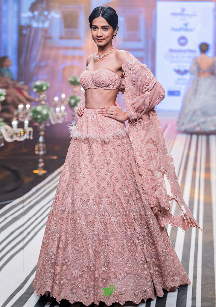 Lehenga with Off Shoulder Blouse