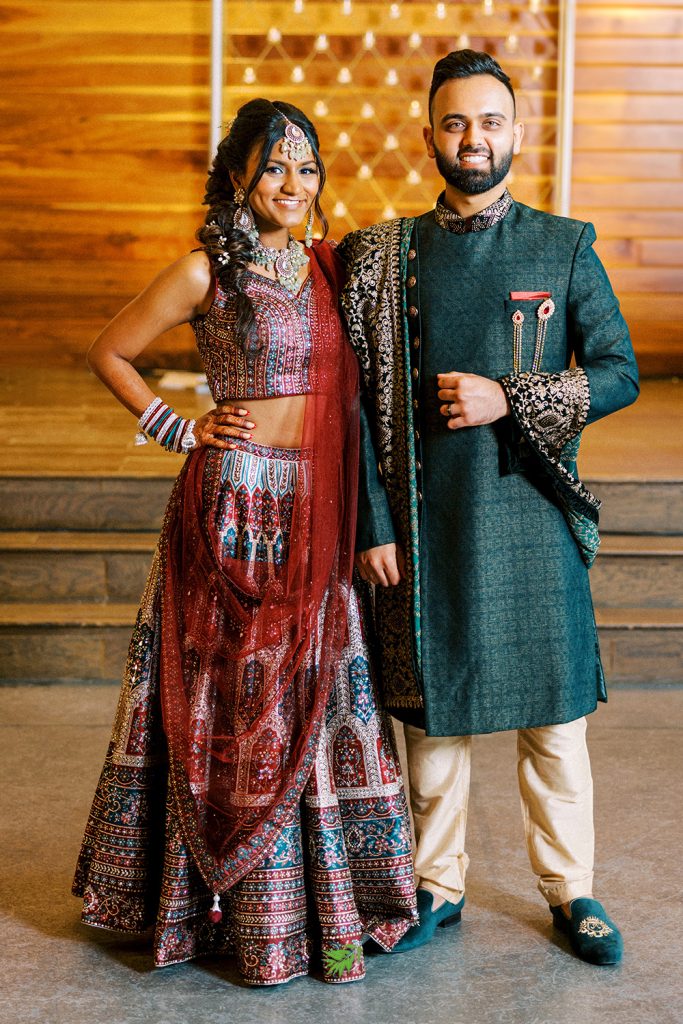 matching wedding function outfit for couple