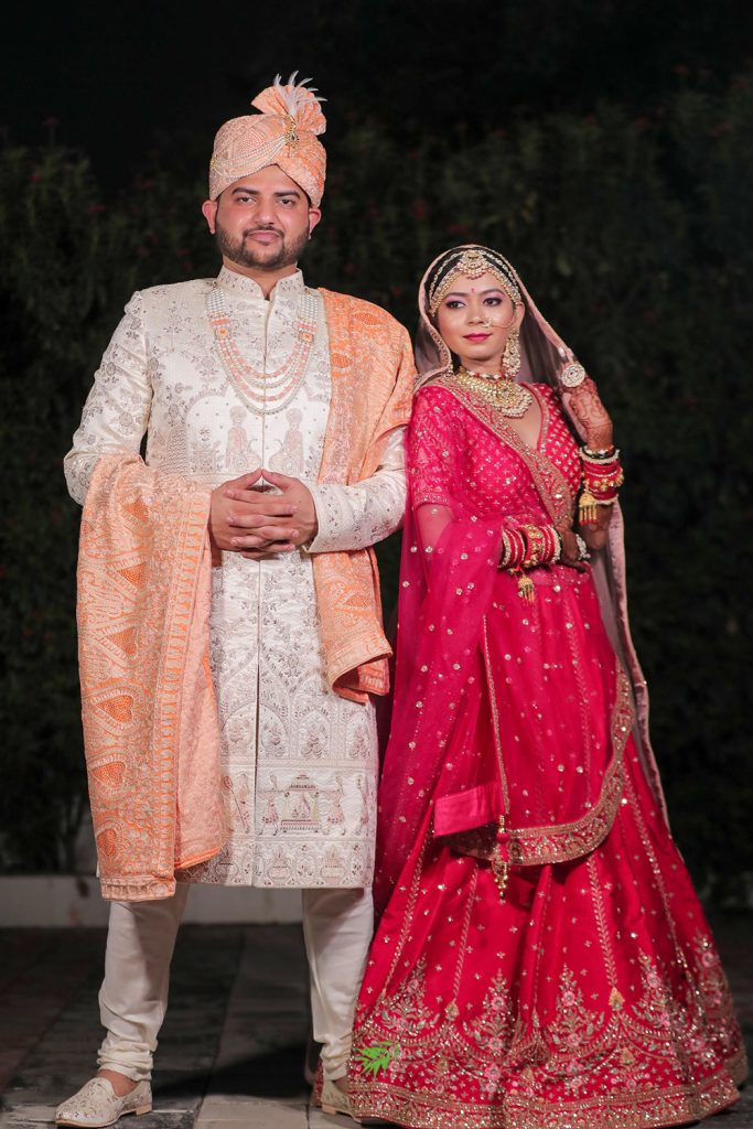 Asopalav's wedding outfits for bride & groom